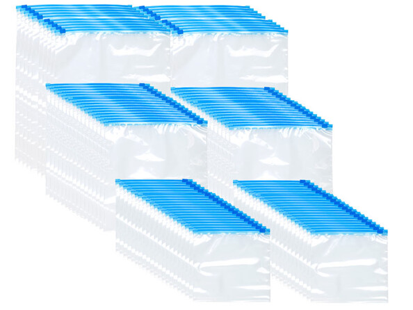 120 sacs de congélation et de conservation réutilisables - 1/3/6 L