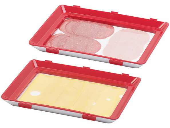 2 barquettes de conservation avec film hermétique