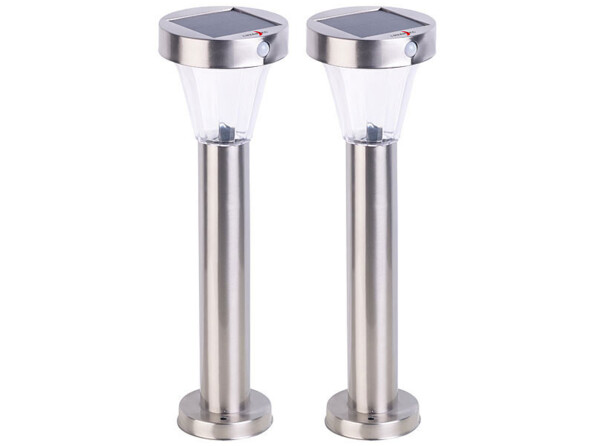 2 lanternes en acier inoxydable.