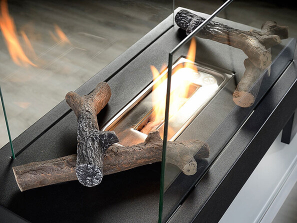 8 branches décoratives en céramique, pour cheminée au bioéthanol