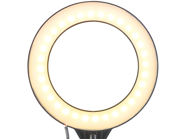 Anneau LED avec support pour smartphone Somikon lumière 3.