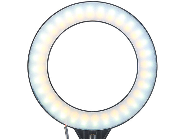 Anneau LED avec support pour smartphone Somikon lumière 2.