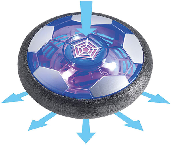 Ballon aeroglisseur vue sur l'intraction et l'extraction d'air