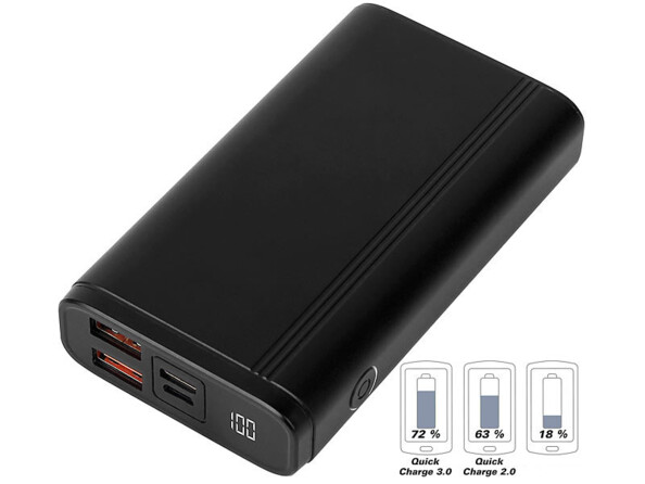 Batterie externe 10 Ah avec Quick Charge 3.0 et USB-C Power Delivery PB-510.pd