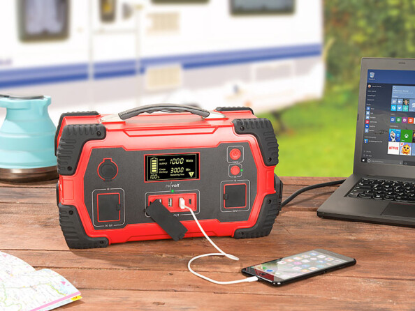 Mise en situation Batterie nomade 216 Ah avec panneau solaire pliable 100 W Revolt