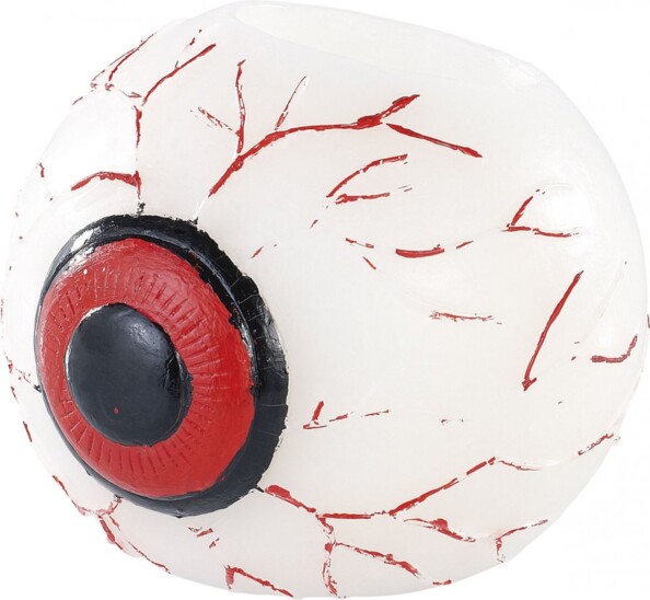 Bougie LED en cire véritable ''Oeil d'Halloween'