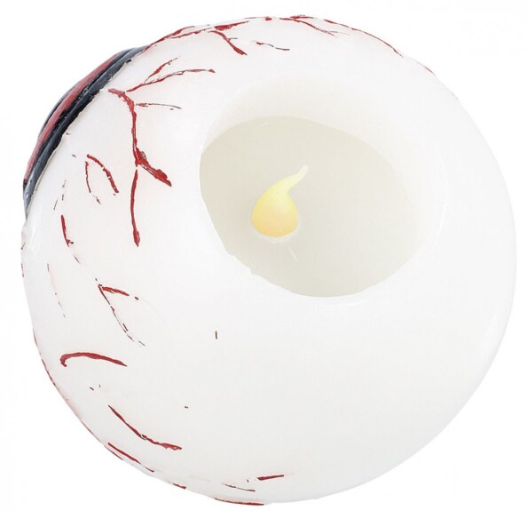 Bougie LED en cire véritable ''Oeil d'Halloween'