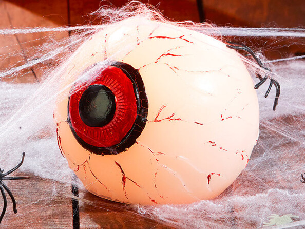 Bougie LED en cire véritable ''Oeil d'Halloween'
