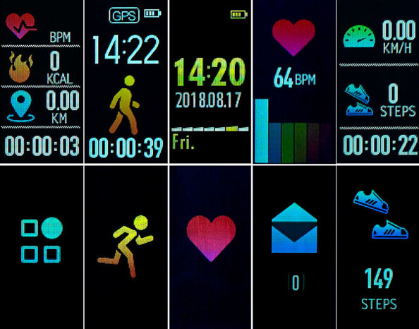 écran de la montre avec trackers Sport et GPS