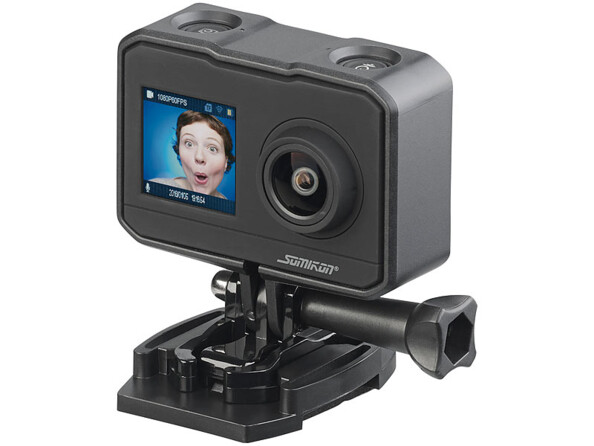 Caméra sport 4K étanche avec 2 écrans, wifi, capteur Sony et fonction Webcam (Reconditionné)