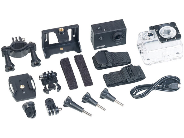 Masque de plongée et tuba avec caméra sport 4K UHD pour filmer sous l'eau