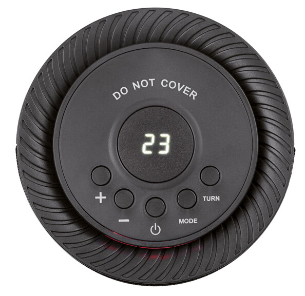 Chauffage céramique 1200 W avec oscillation LV-420. Panneau de vommande