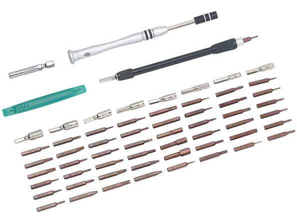 Coffret de vissage 62 pièces avec tournevis pour appareils électroniques