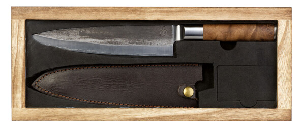 Couteau éminceur dans sa boite de rangement