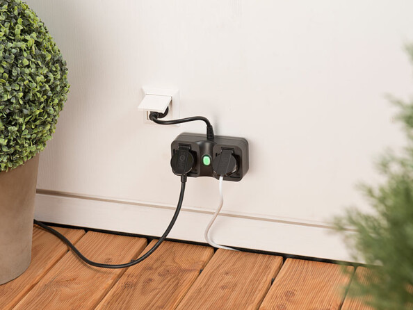 Double prise d'extérieur connectée compatible Amazon Alexa et Google Assistant SF-620.avs