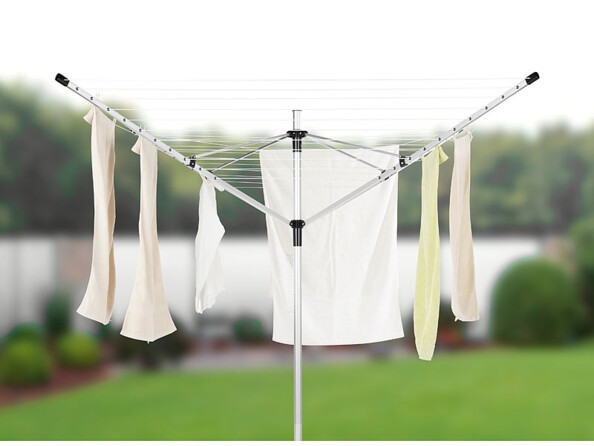 Sechoir parapluie pour exterieur mise en situation