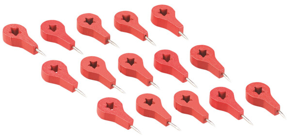 Vue sur les 15 épingles rouges