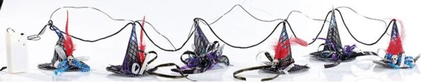 Guirlande lumineuse 'Chapeaux de sorcières'