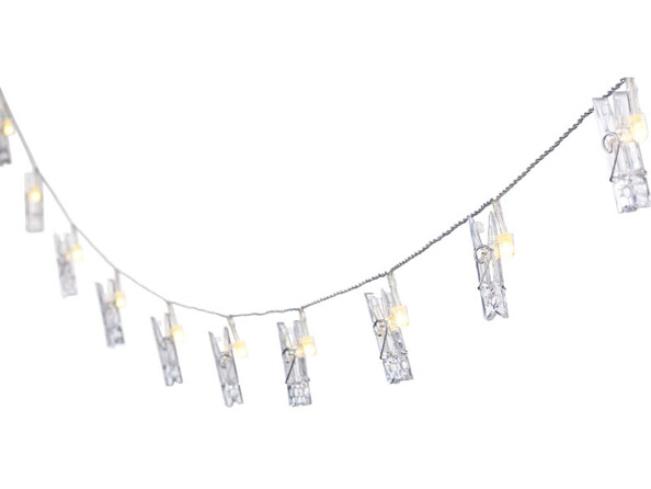 Guirlande porte-photos avec 20 pinces à LED (6 m)