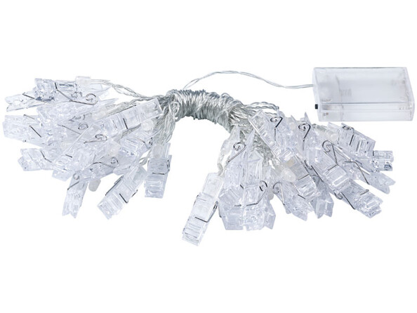 Guirlande porte-photos avec 40 pinces à LED (10 m)