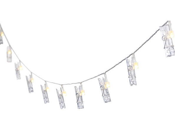 Guirlande porte-photos avec 40 pinces à LED (10 m)