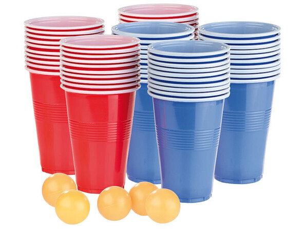 Jeux à boire: prosecco et bière-pong, 60 gobelets et 12 coupes
