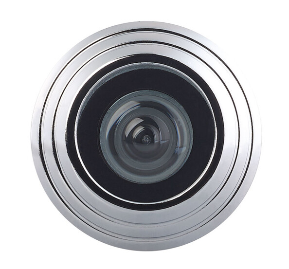 Judas avec lentille en verre et film occultant, aspect argenté