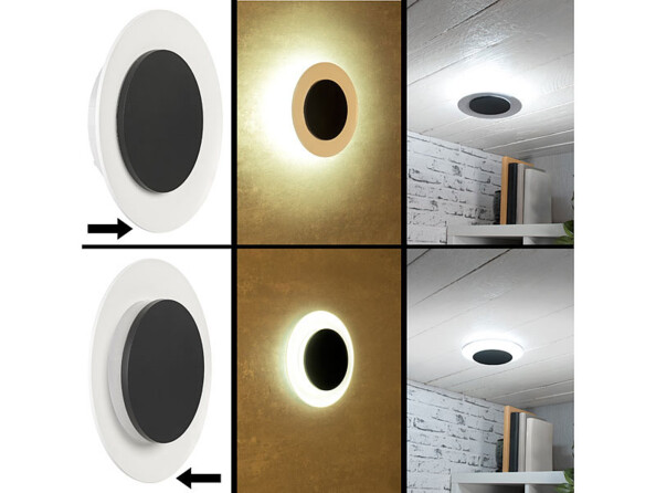 4 lampes LED à luminosité variable pour mur ou plafond, 600 lm, 10 W, IP65