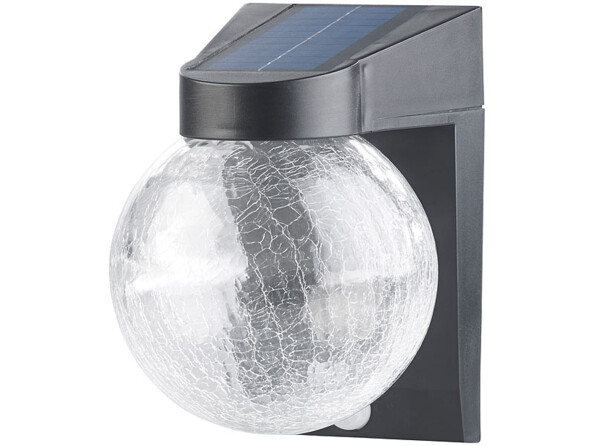 Lampe murale solaire vue de face