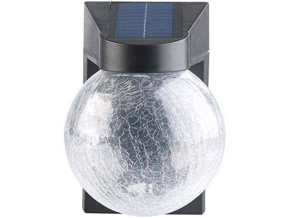 Lampe murale solaire vue sur le panneau solaire