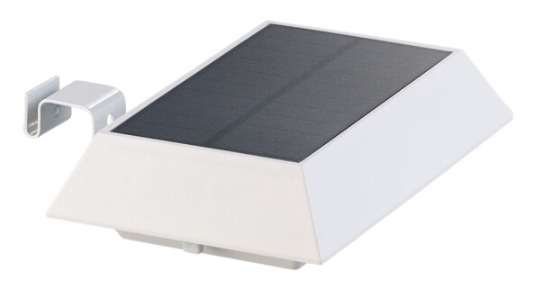 Lampe solaire à LED 6 W pour mur et gouttière avec capteur PIR - Blanc