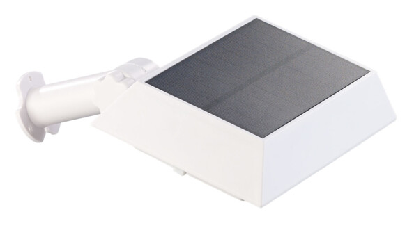 Lampe solaire à LED 6 W pour mur et gouttière avec capteur PIR - Blanc