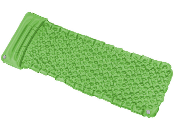 Matelas gonflable léger avec oreiller intégré - Vert