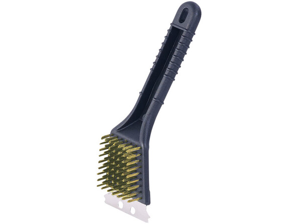 Brosse métallique en acier inoxydable, laiton et plastique