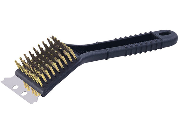 Brosse métallique avec manche rainuré pour une bonne prise en main