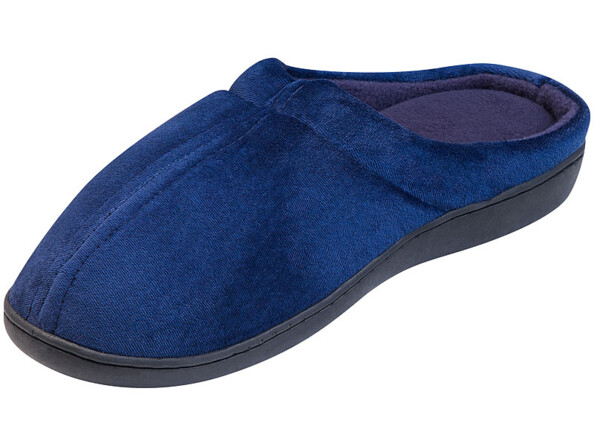 pantoufles noires mixtes avec revêtement antidérapant et mousse mémoire de forme