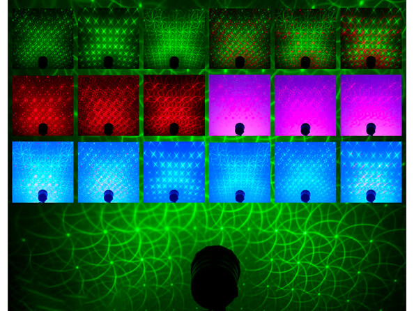 Projecteur laser télécommandé à 12 LED et 8 effets lumineux LP-500 (Reconditionné)