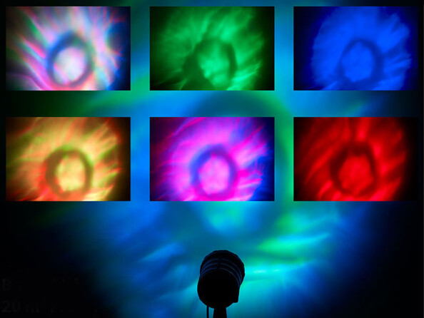 Projecteur LED RVB télécommandé à effets aquatiques