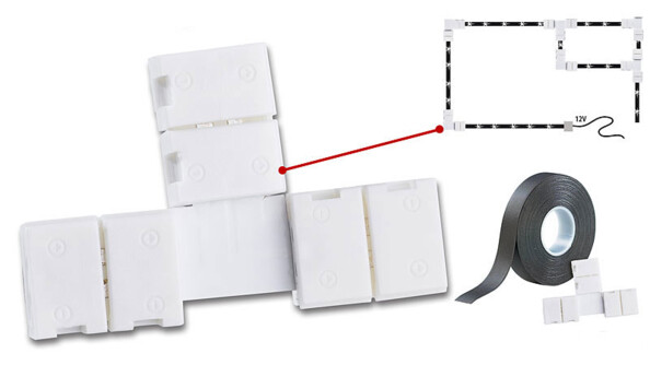 Raccord en T pour bandes à LED monochromes - Extérieur