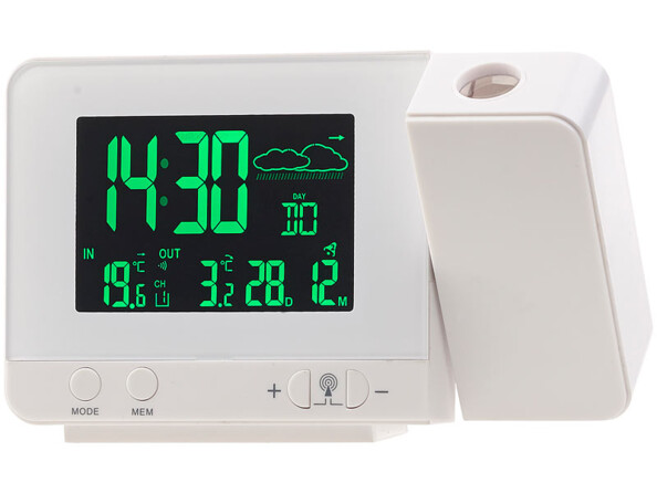 réveil à projection et station météo avec capteur extérieur