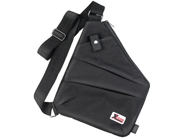 Sac bandoulière RFID/NFC 2 poches extérieures avec fermeture à glissière