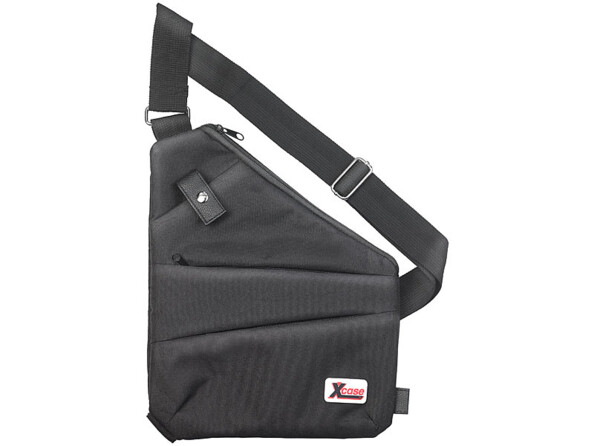 Sac bandoulière RFID/NFC. Tissu en polyester robuste et déperlant