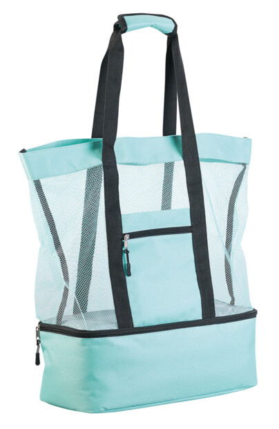 sac pour plage en filet avec compartiment