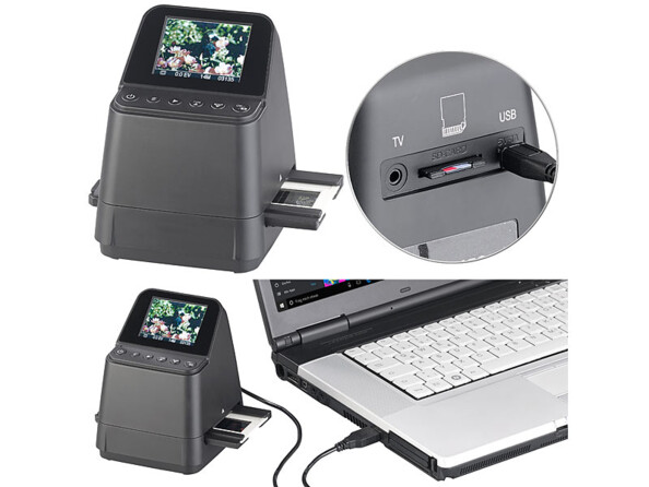 Scanner autonome 14 Mpx / 3200 dpi pour diapositives et négatifs SD-1404.dig