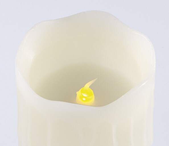 Set de 4 bougies LED en cire véritable - Blanc