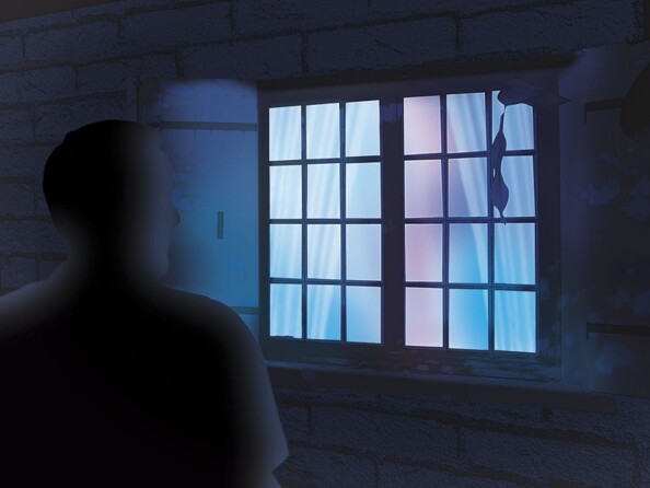 Simulateur de TV sonorisé. De l'extérieur, on dirait une vraie télévision !