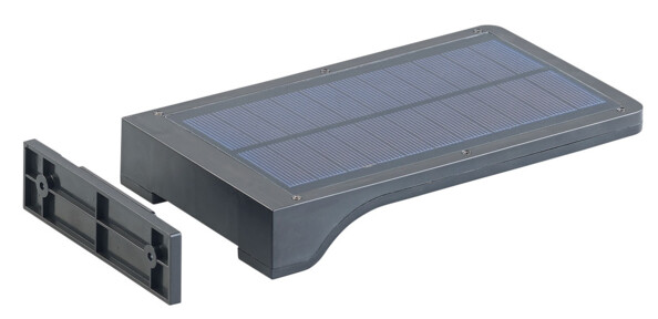 Dessus de la cellule solaire intégrée et support mural détaché à l'arrière