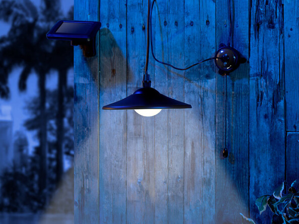 Suspension solaire à LED 40 lm avec tirette et télécommande