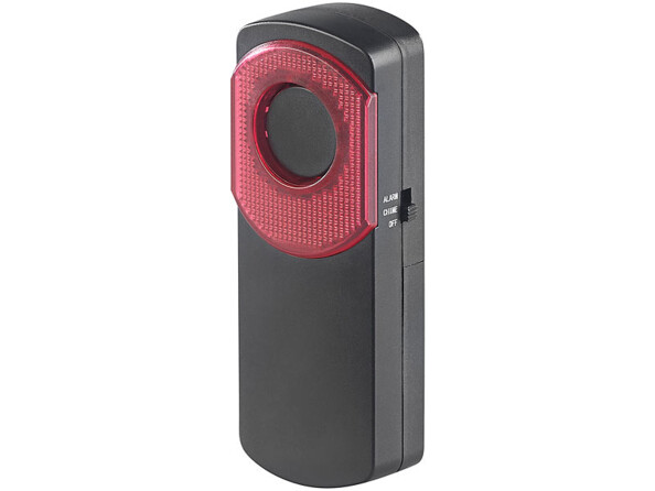 Unité sonnette à piles coloris noir avec LED rouge