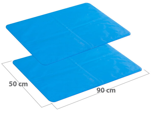 2 tapis rafraîchissants pour chiens et chats 90 x 50 cm